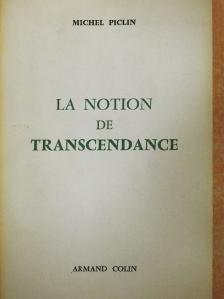 Michel Piclin - La Notion de Transcendance [antikvár]