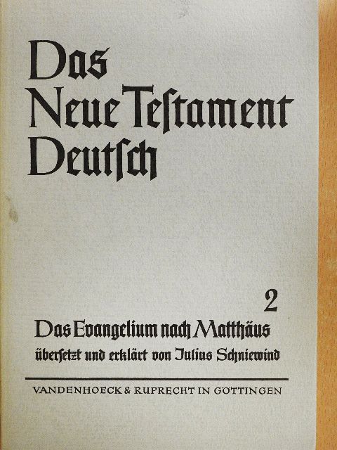 Das Evangelium nach Matthäus (gótbetűs) [antikvár]