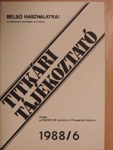 Titkári tájékoztató 1988/6. [antikvár]