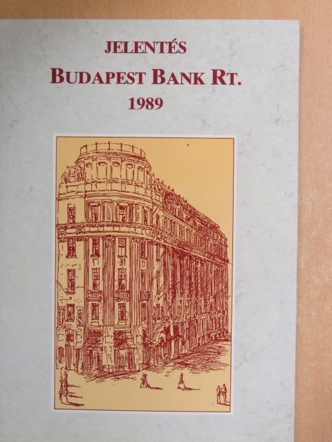Jelentés Budapest Bank Rt. 1989 [antikvár]