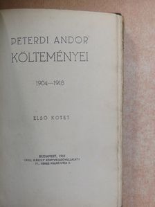 Peterdi Andor - Peterdi Andor költeményei I. (töredék) [antikvár]
