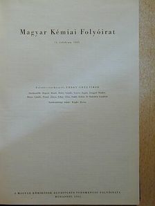 Magyar Kémiai Folyóirat 1965. január-december [antikvár]
