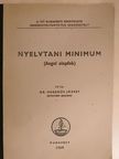 Dr. Hegedűs József - Nyelvtani minimum [antikvár]