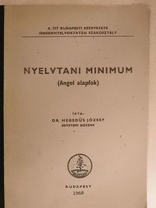 Dr. Hegedűs József - Nyelvtani minimum [antikvár]