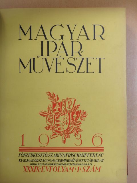 Benedek Rózsi - Magyar Iparművészet 1936. (nem teljes évfolyam) [antikvár]