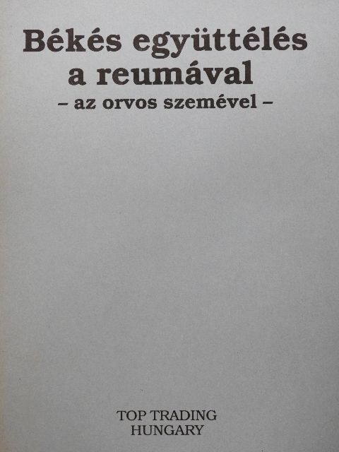 Békés együttélés a reumával [antikvár]