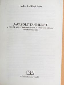 Hartdégenné Rieder Éva - Javasolt tanmenet a Földrajz az általános iskolák 7. évfolyama számára című tankönyvhöz [antikvár]