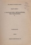 HAJDÚ MIHÁLY - A magyar nyelv rétegződése, táji tagolódása I. [antikvár]