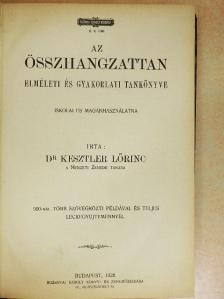 Dr. Kesztler Lőrinc - Az összhangzattan [antikvár]