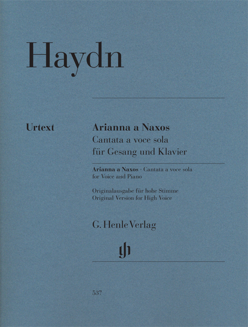 HAYDN J. - ARIANNA A NAXOS, CANTATA A VOCE SOLA FÜR GESANG UND KLAVIER URTEXT