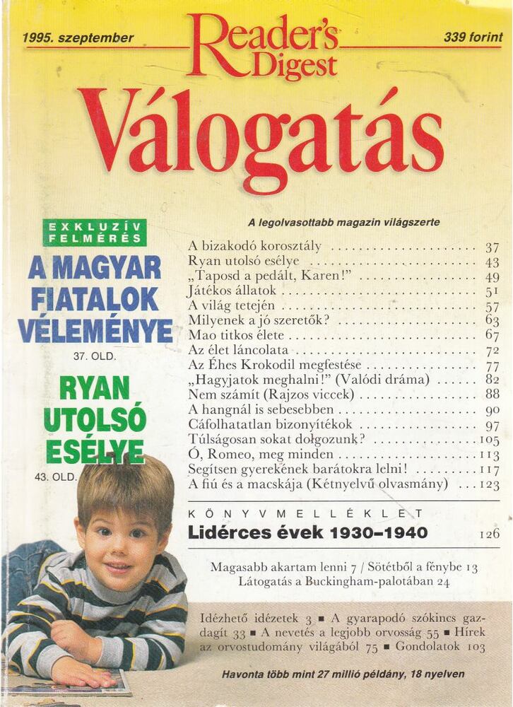 Keresztes Péter - Reader's Digest Válogatás 1995. szeptember [antikvár]
