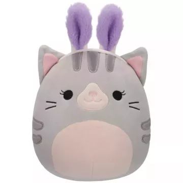 Squishmallows: Tally, a szürke cica plüss nyuszifülekkel - 20 cm