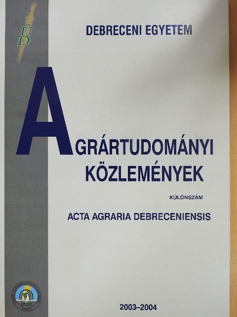 Agrártudományi közlemények 2003-2004 Különszám [antikvár]