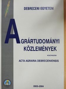 Agrártudományi közlemények 2003-2004 Különszám [antikvár]