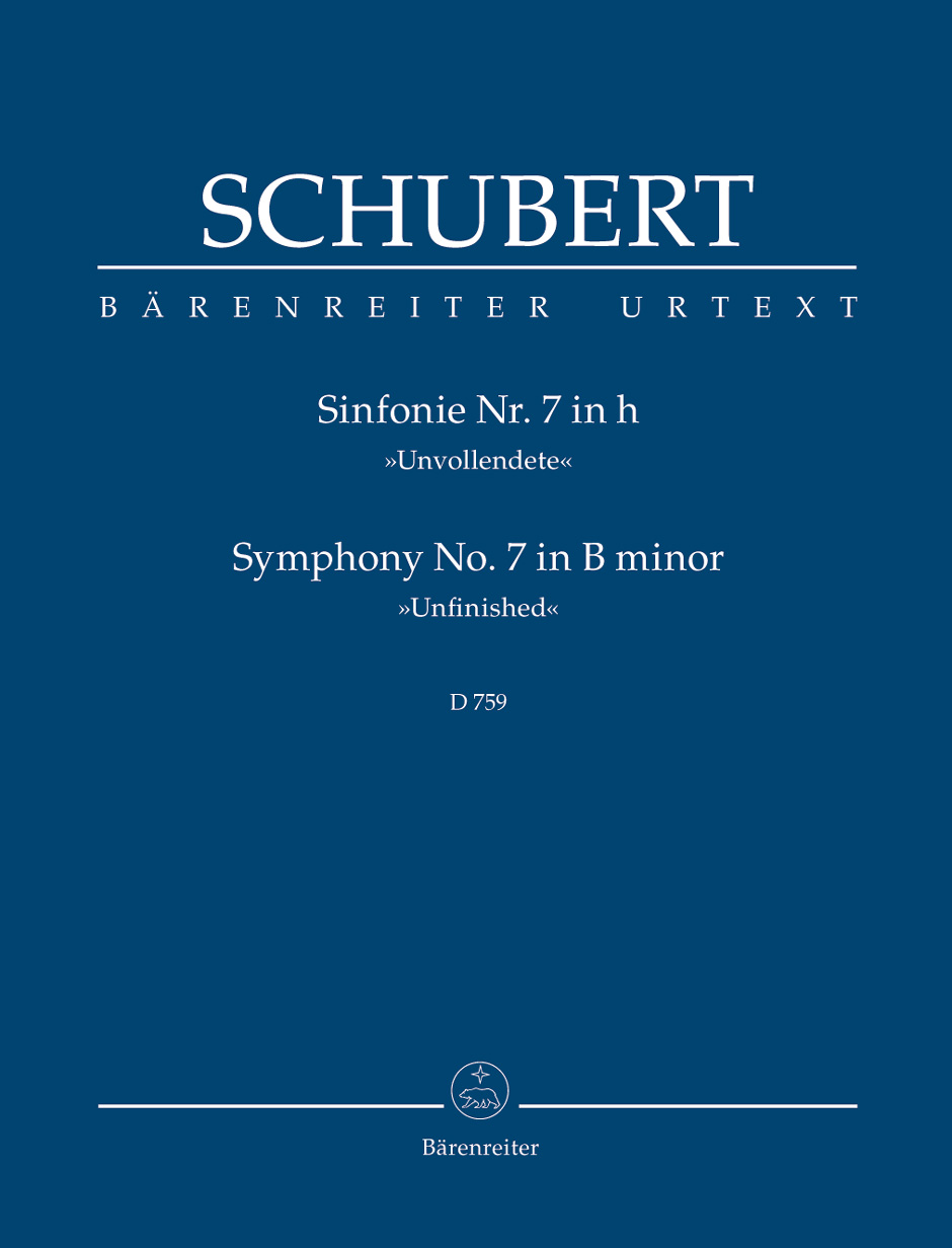 SCHUBERT - SINFONIE NR.7 IN h "UNVOLLENDETE" D 759 STUDIENPARTITUR URTEXT (WERNER ADERHOLD)