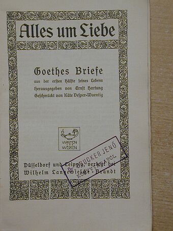 J. W. Goethe - Goethes Briefe aus der ersten hälfte seines Lebens (gótbetűs) [antikvár]