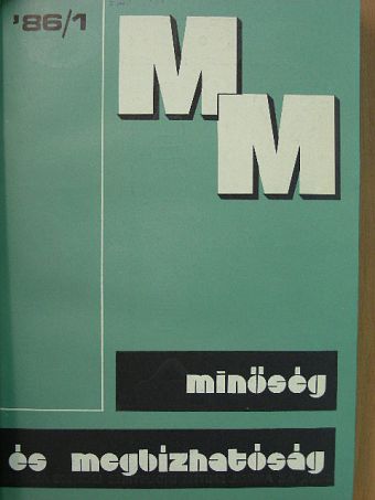 Lajos János - Minőség és Megbízhatóság 1986. január-december [antikvár]