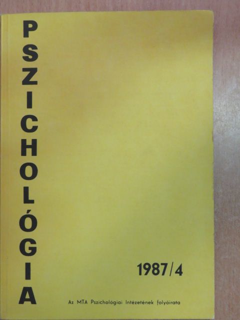 Baruch Fischhoff - Pszichológia 1987/4. [antikvár]