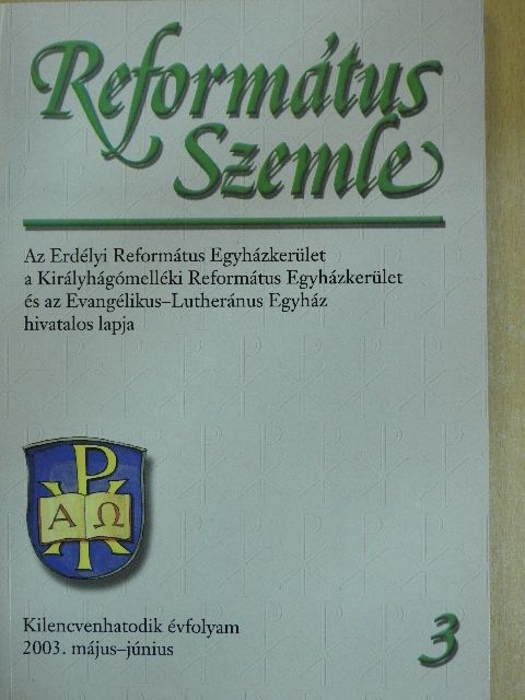 Balogh Csaba - Református Szemle 2003. május-június [antikvár]