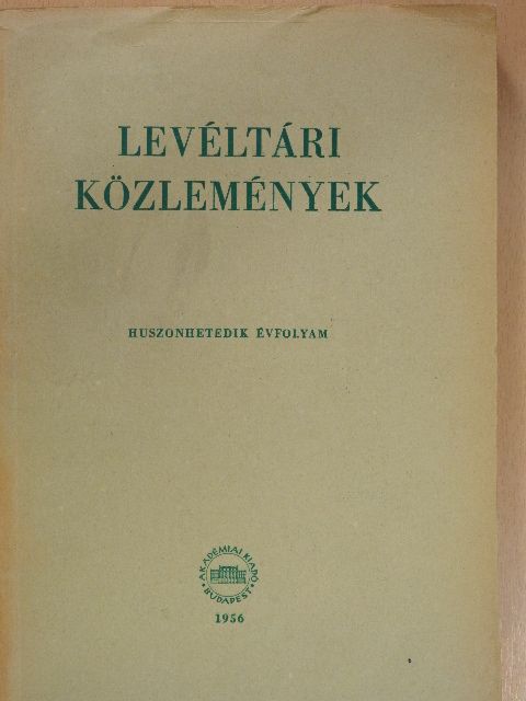 Dávid Zoltán - Levéltári közlemények XXVII. [antikvár]