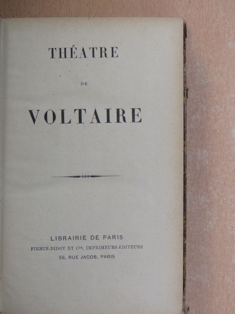 Voltaire - Théatre de Voltaire [antikvár]
