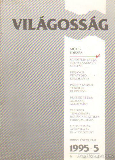 PAPP GÁBOR - Világosság 1995./5 [antikvár]