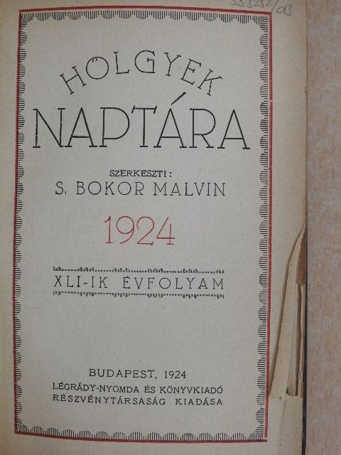 Arne Garborg - Hölgyek Naptára 1924. [antikvár]