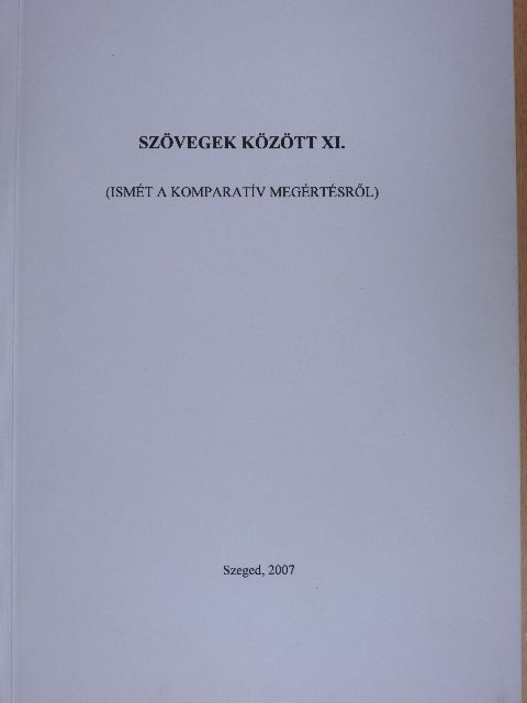 Gyuris Gergely - Szövegek között XI. [antikvár]