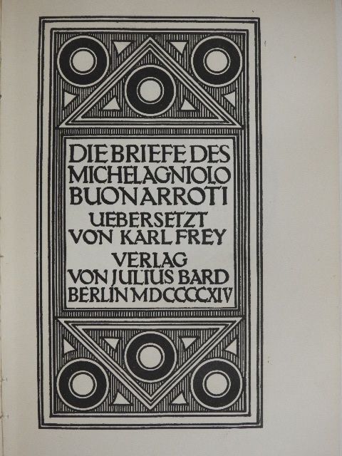 Die Briefe des Michelagniolo Buonarroti [antikvár]