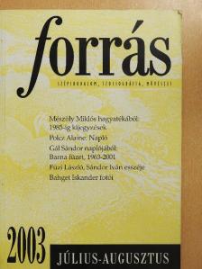 Buda Ferenc - Forrás 2003. július-augusztus [antikvár]