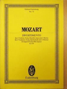 Wolfgang Amadeus Mozart - Divertimento [antikvár]