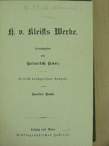 H. von Kleist - H. von Kleist's Werke II. (gótbetűs) [antikvár]