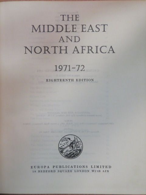 L. P. Elwell-Sutton - The Middle East and North Africa 1971-72 [antikvár]