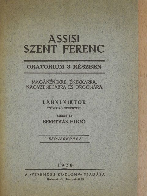 Beretvás Hugó - Assisi Szent Ferenc [antikvár]