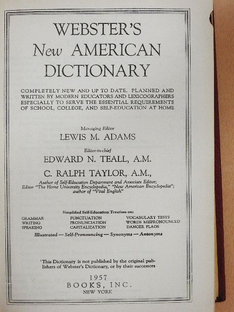 Webster's New American Dictionary [antikvár]