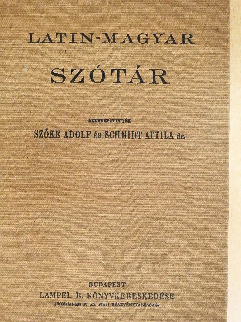 Latin-magyar szótár [antikvár]