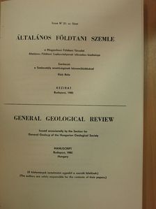 Balázs Endre - Általános földtani szemle 21. [antikvár]