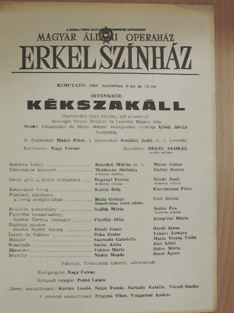 Offenbach: Kékszakáll [antikvár]