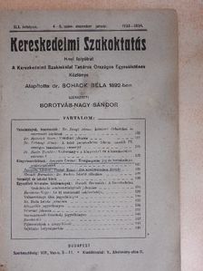 Dr. Dengl János - Kereskedelmi Szakoktatás 1933-1934. december-január [antikvár]