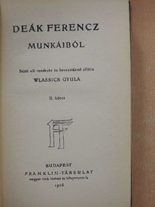 Deák Ferencz munkáiból II. (töredék) [antikvár]