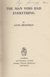 Louis Bromfield - The Man who had Everything [antikvár]