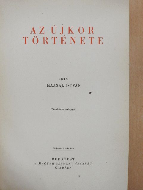 Hajnal István - Egyetemes történet III. (rossz állapotú) [antikvár]