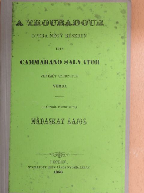 Camarano Salvator - A Troubadour [antikvár]