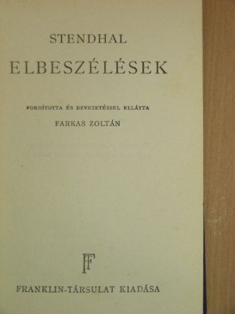 Henri Beyle - Elbeszélések [antikvár]