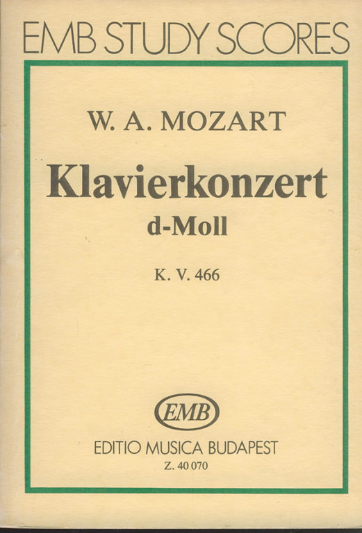 MOZART, W,A, - KLAVIERKONZERT d-MOLL K.V.466 KISPARTITÚRA (DARVAS GÁBOR)
