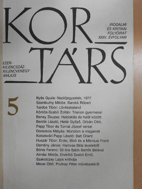 Almási Miklós - Kortárs 1991. május [antikvár]