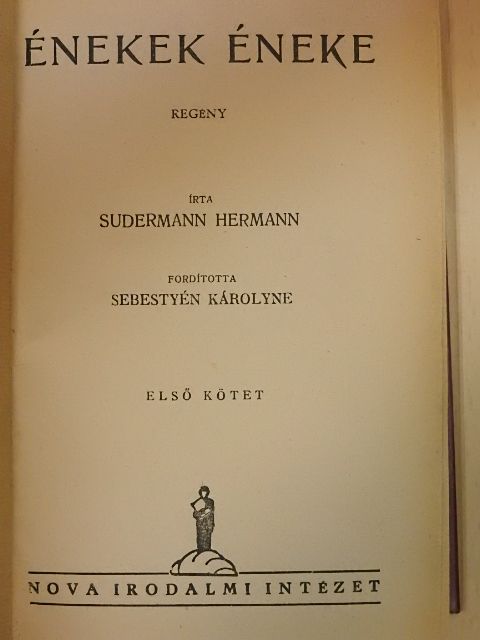 Sudermann Hermann - Énekek éneke I-II. [antikvár]
