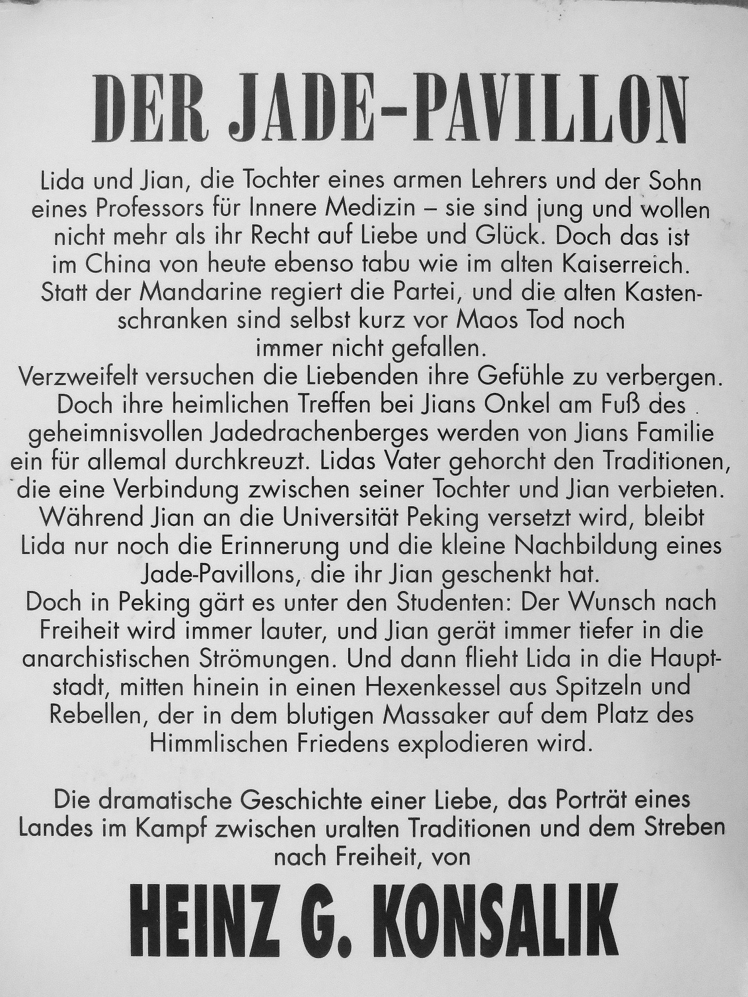 Heinz G. Konsalik - Der Jadepavillon [antikvár]