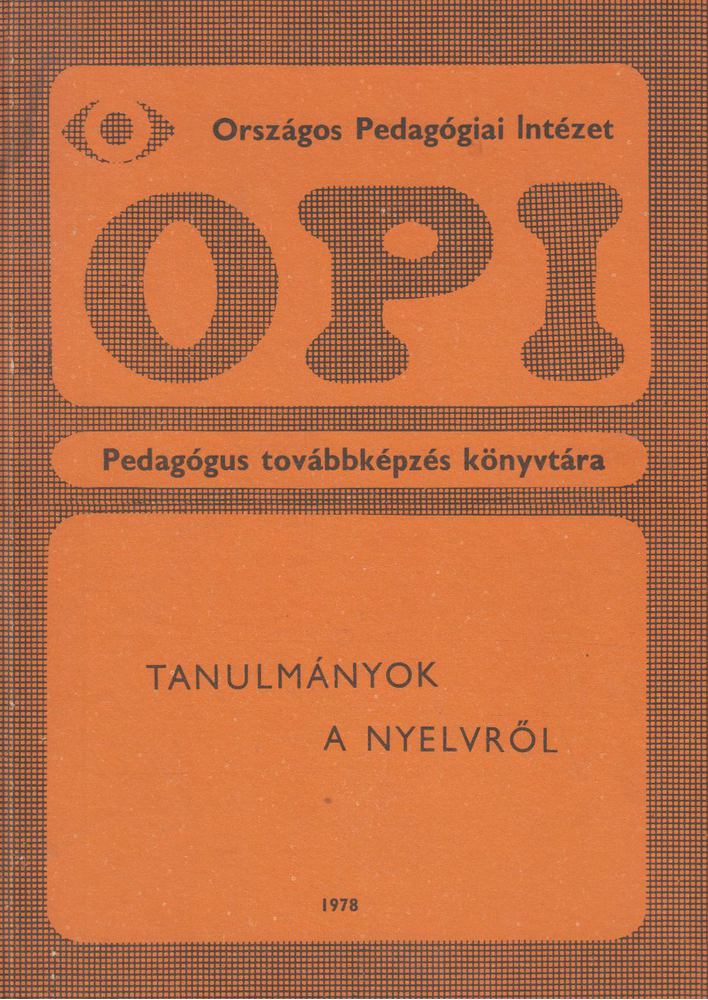 TAKÁCS ETEL - Tanulmányok a nyelvről [antikvár]