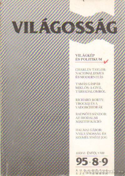 PAPP GÁBOR - Világosság 1995/8-9. [antikvár]